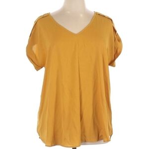** Elegant Mustard Blouse with Button Detail